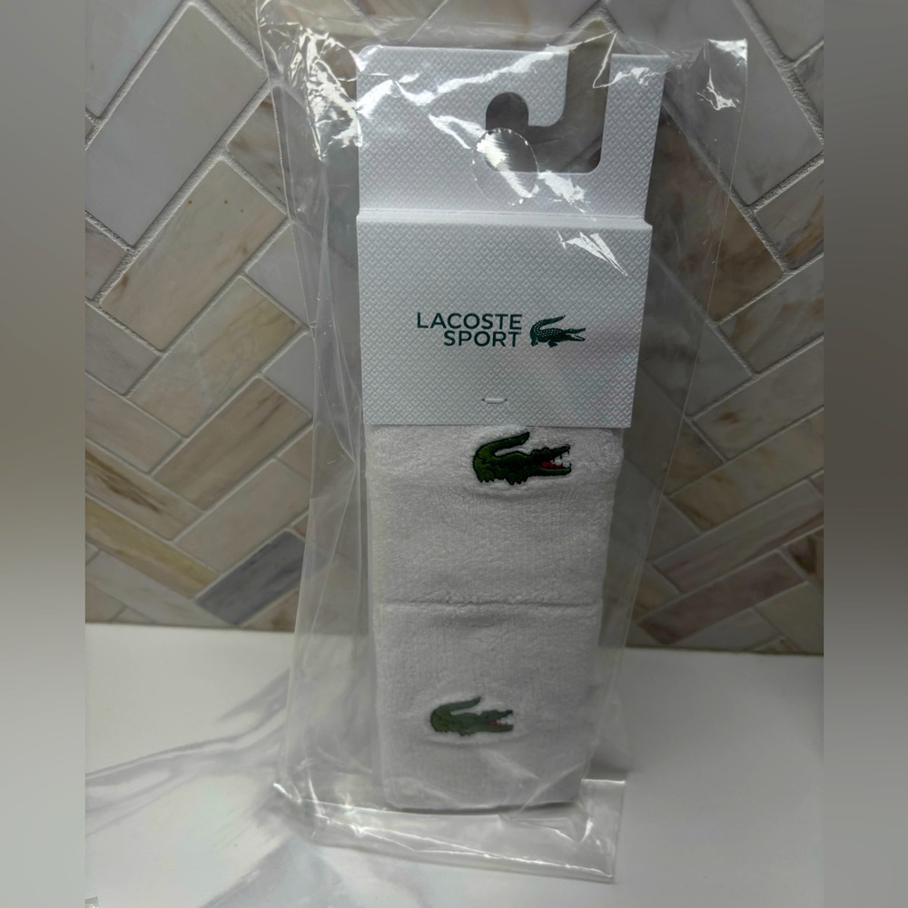 - Lacoste White Sport Wristband